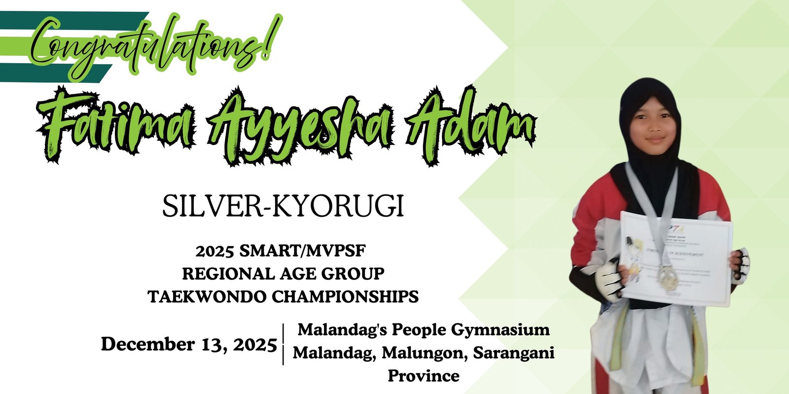 Congratulations to our Taekwondo Jins!